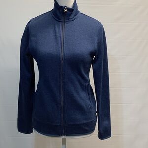 Eddie Bauer women’s XS full zip fleece jacket/navy blue
